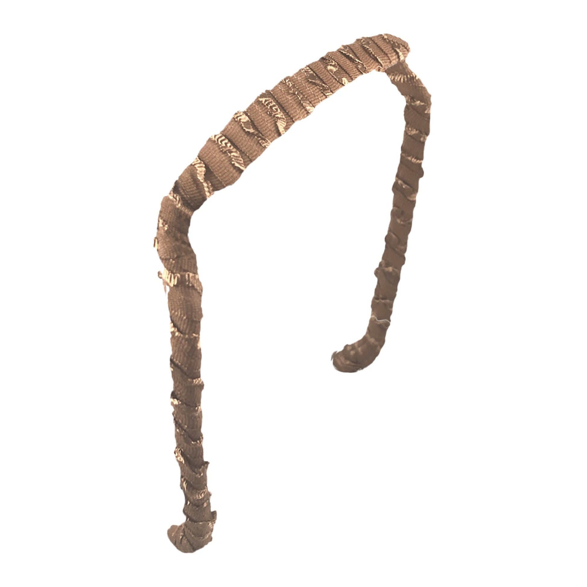 Brown Ruffles Headband - Zazzy Bandz - hair accessory - curly hair