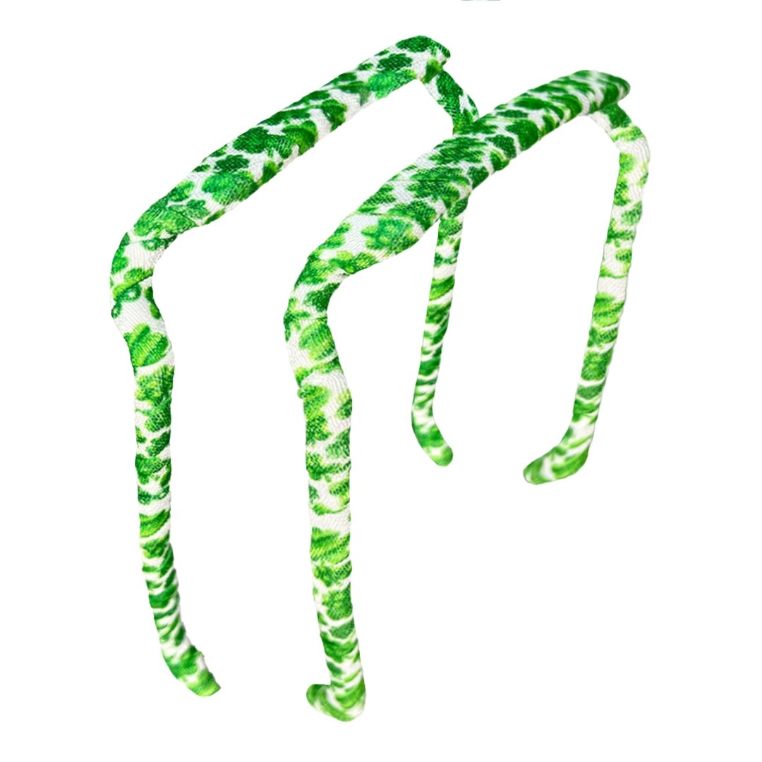 Green Clovers Headband - Zazzy Bandz - hair accessory - curly hair