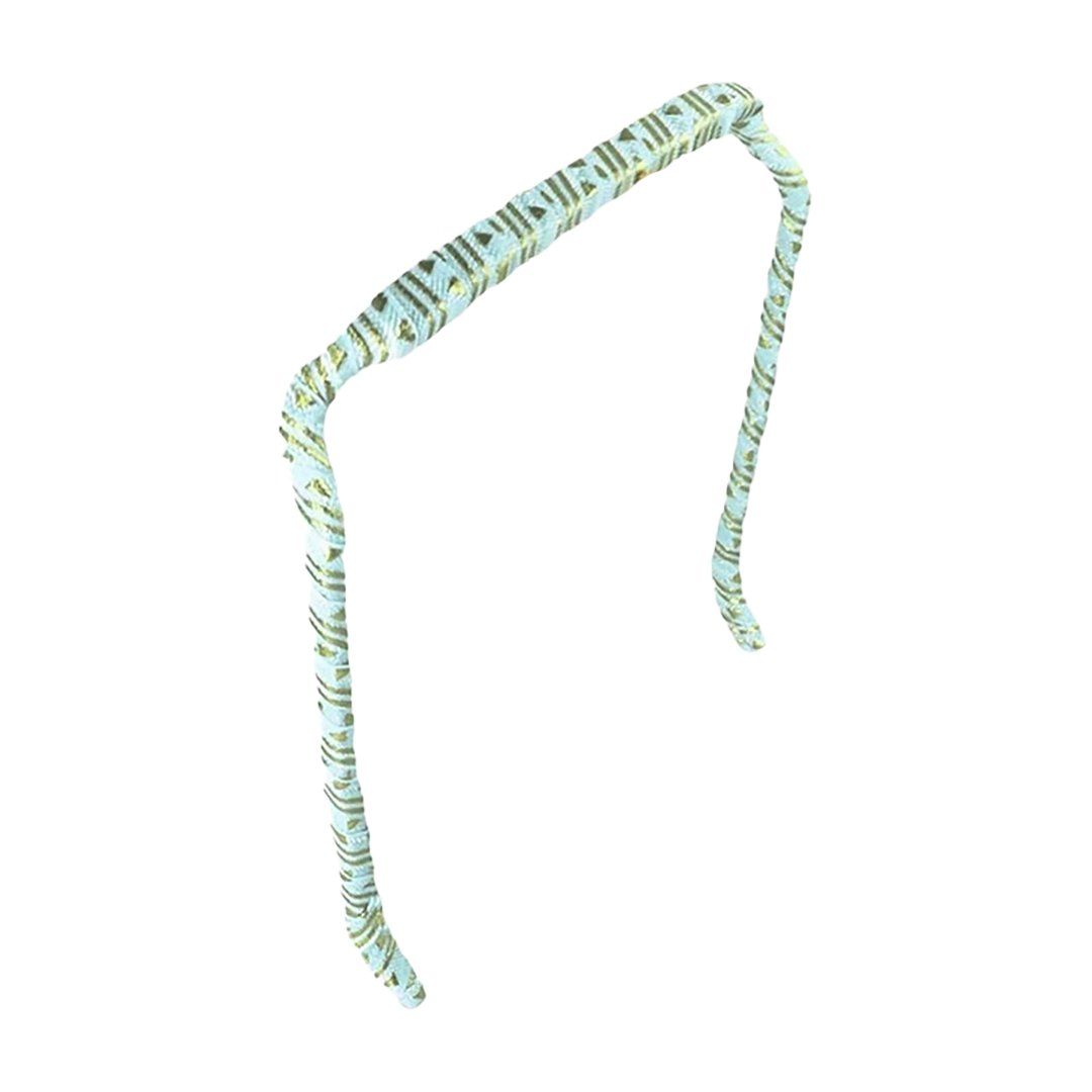 Mint Gold Aztec Headband - Zazzy Bandz - hair accessory - curly hair