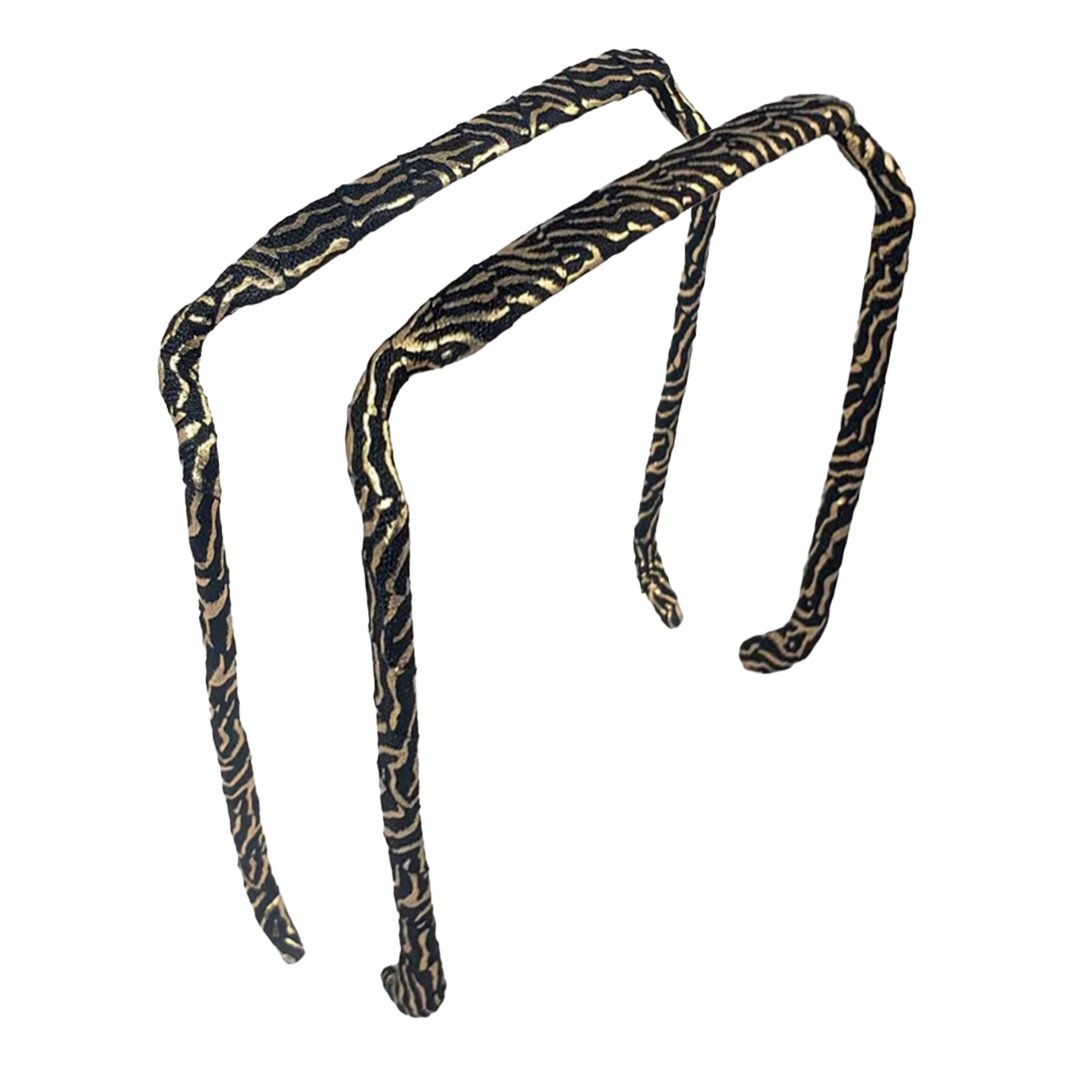 Zebra Gold and Black Headband - Zazzy Bandz - hair accessory - curly hair