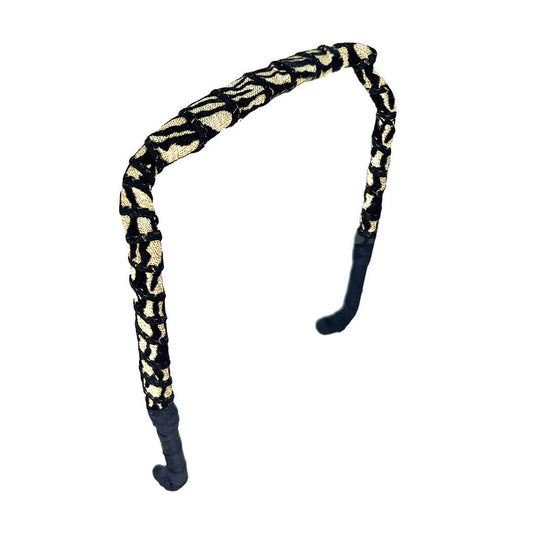 Beige and Black Zebra Headband - Zazzy Bandz - hair accessory - curly hair