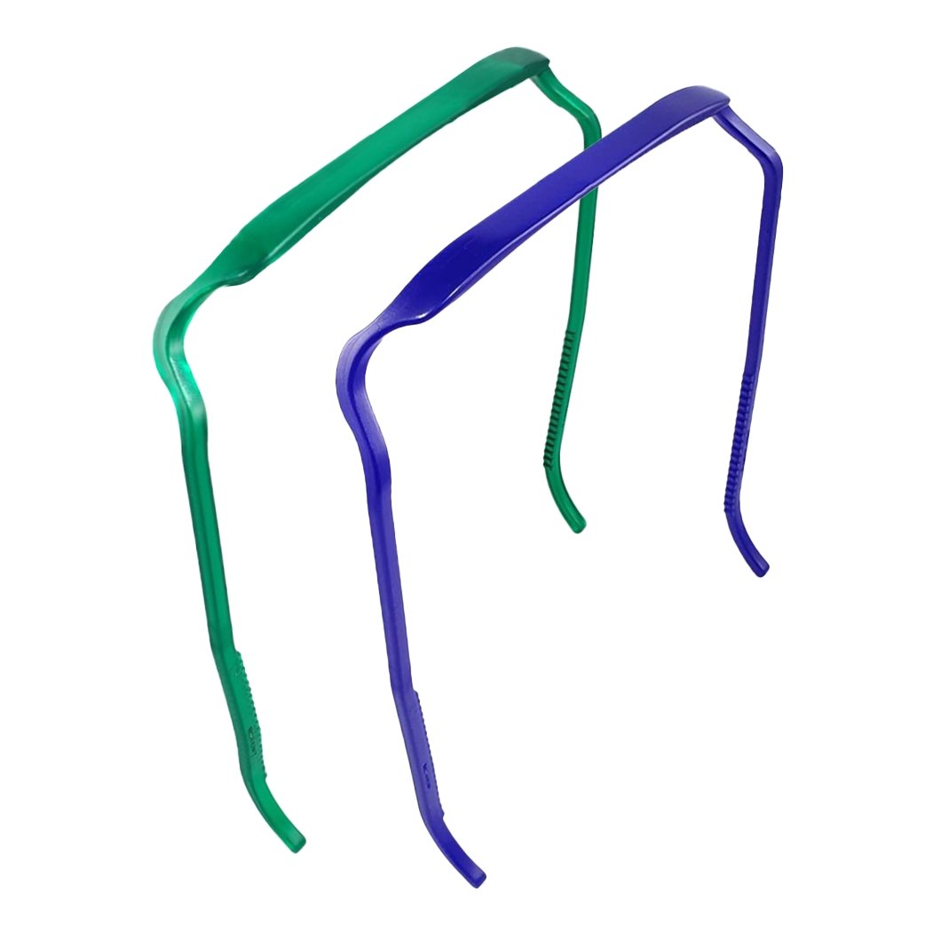 Blue + Green Translucent Headbands: Two-Pack - Zazzy Bandz - hair accessory - curly hair