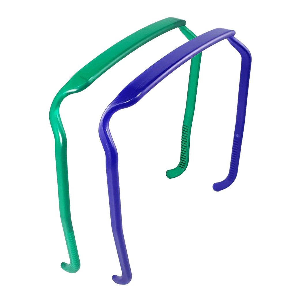 Blue + Green Translucent Headbands: Two-Pack - Zazzy Bandz - hair accessory - curly hair
