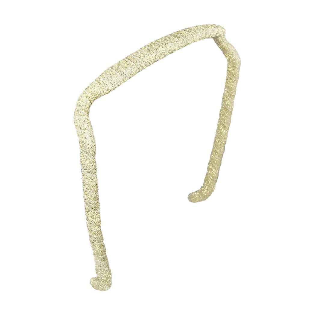 Gold Shimmer Headband - Zazzy Bandz - hair accessory - curly hair