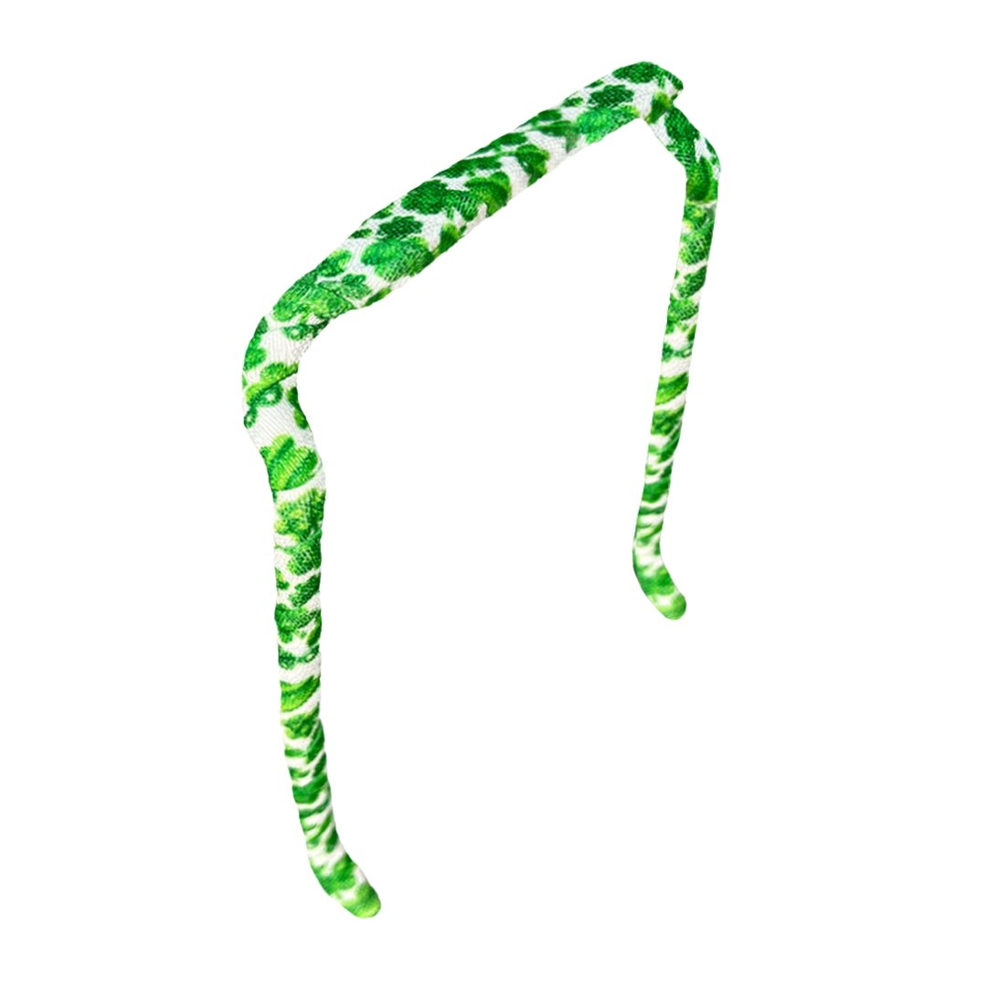 Green Clovers Headband - Zazzy Bandz - hair accessory - curly hair